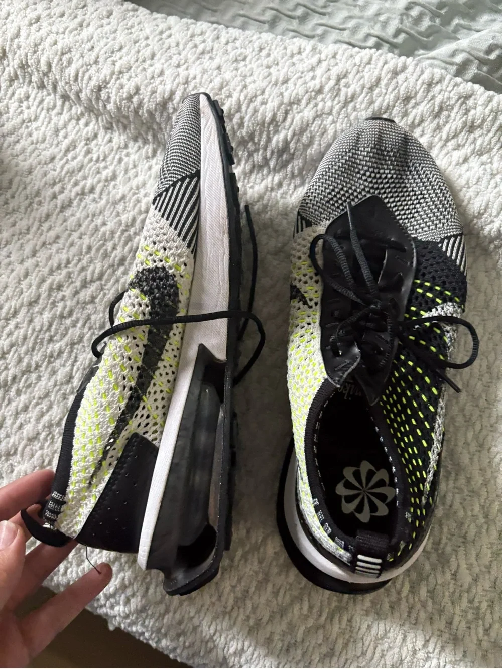 Nike Flyknit Women's Sneakers in Black and Neon Yellow